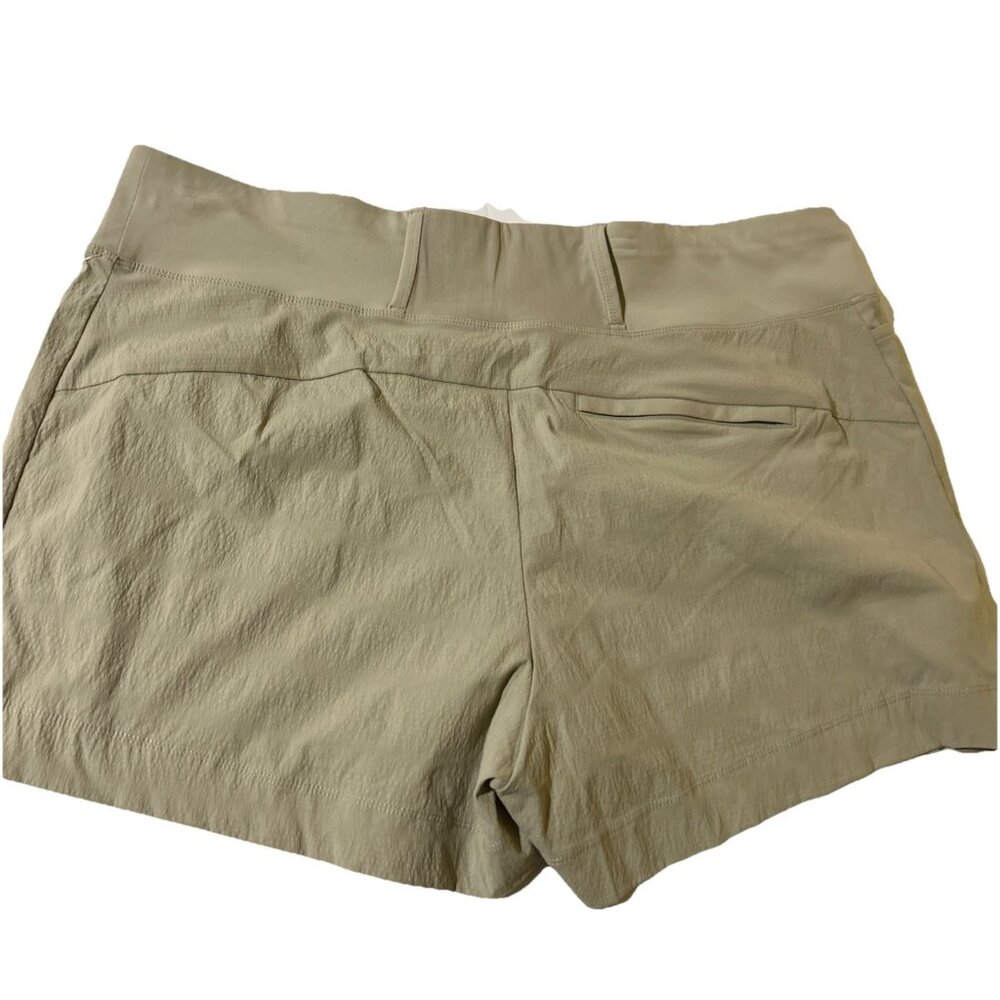 New Athleta Short Trekkie North Shorts Women 18 Tan Workout Hiking  Athleisure - Picture 8 of 10
